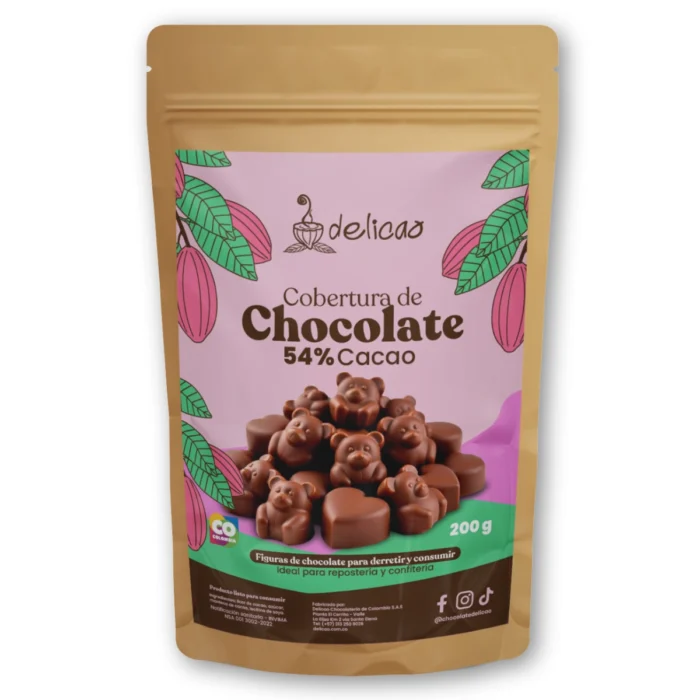 COBERTURA CACAO 54% 200 g - Imagen 1