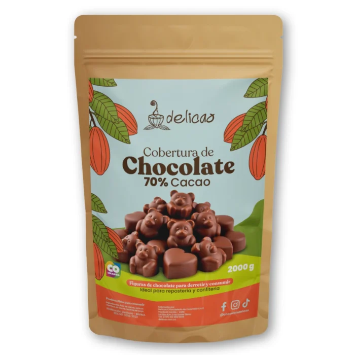 COBERTURA CACAO 70% 2000 g - Imagen 1