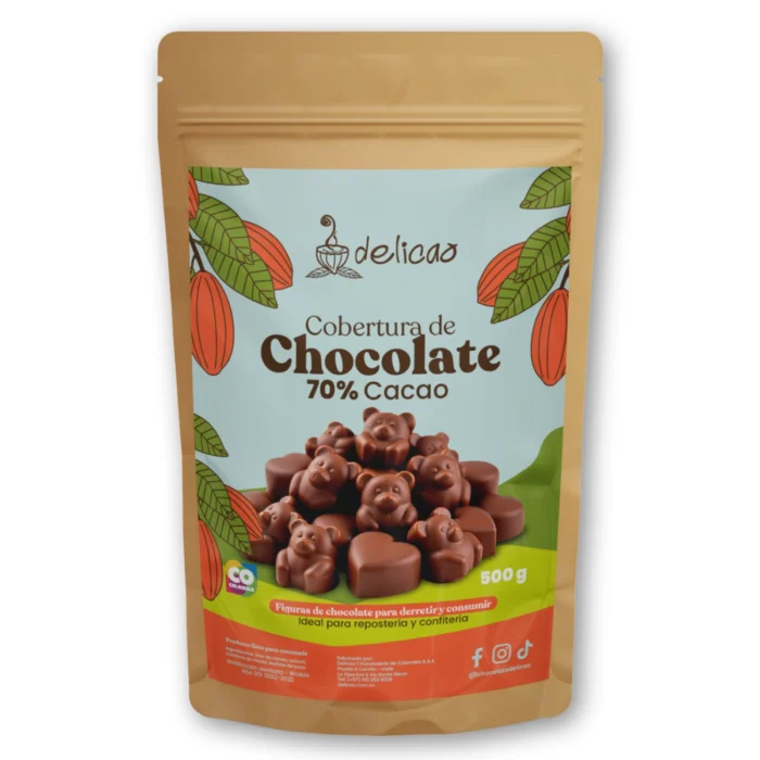 COBERTURA CACAO 70% 500 g - Imagen 1