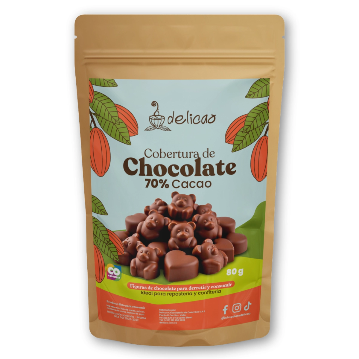 cobertura_70g_001 COBERTURA CACAO 70% 80 g - Imagen 1